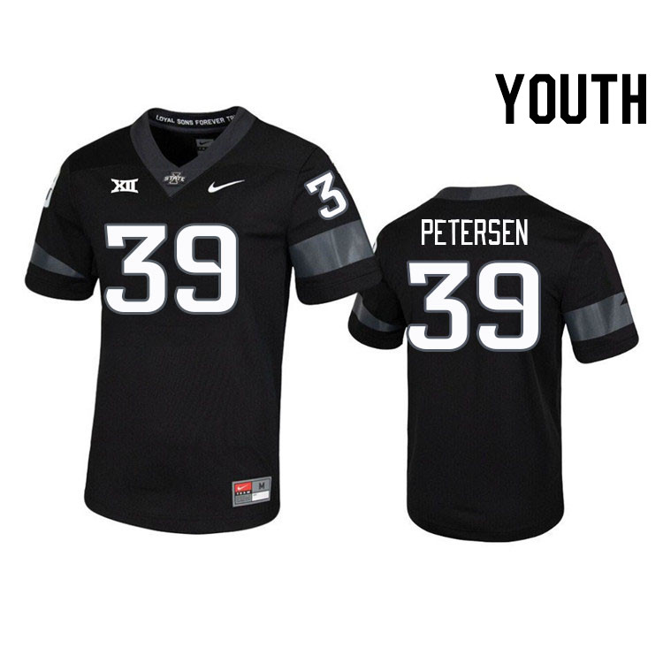 Youth #39 AJ Petersen Iowa State Cyclones College Football Jerseys Stitched Sale-Black - Click Image to Close